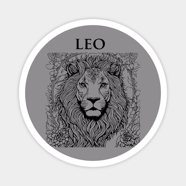 Leo Zodiac Sign Magnet by lkn